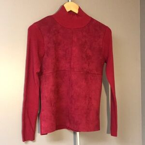 Siani Milano Mixed Material Turtle Neck